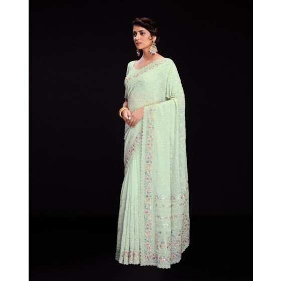 Women Printed Chiffon Saree