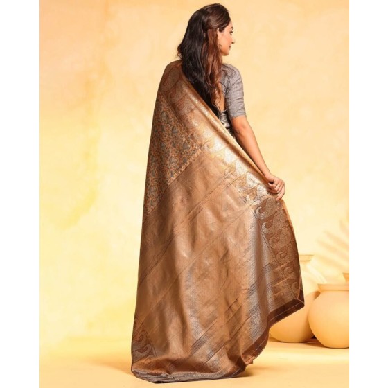 Striped Saree with Ruffles